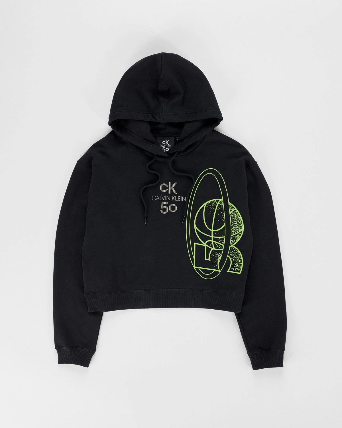 Calvin Klein x Highsnobiety - CK50 Women's cropped Hoody - Clothing - Black - Image 1