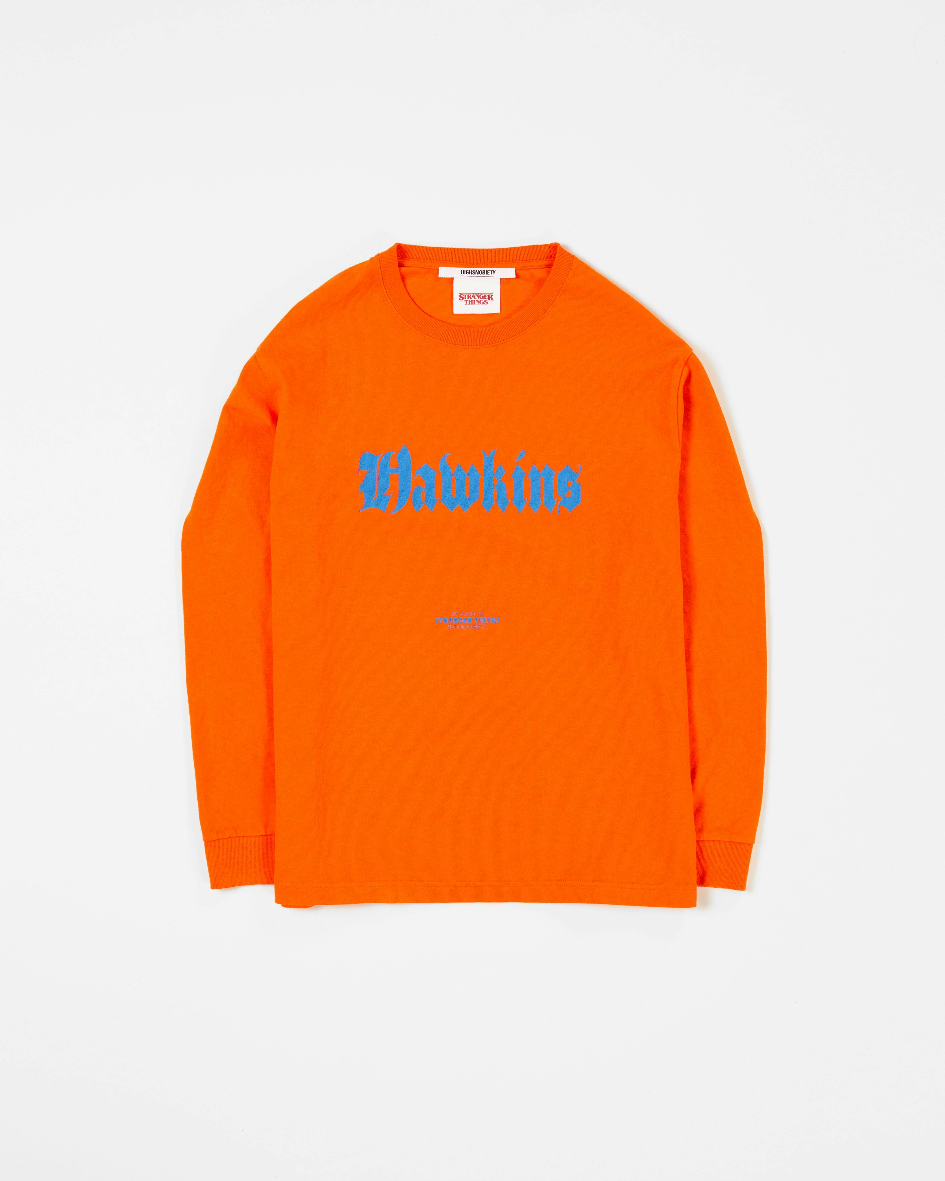 Highsnobiety - Stranger Things Hawkins Lonsleeve Orange - Clothing - Red - Image 1