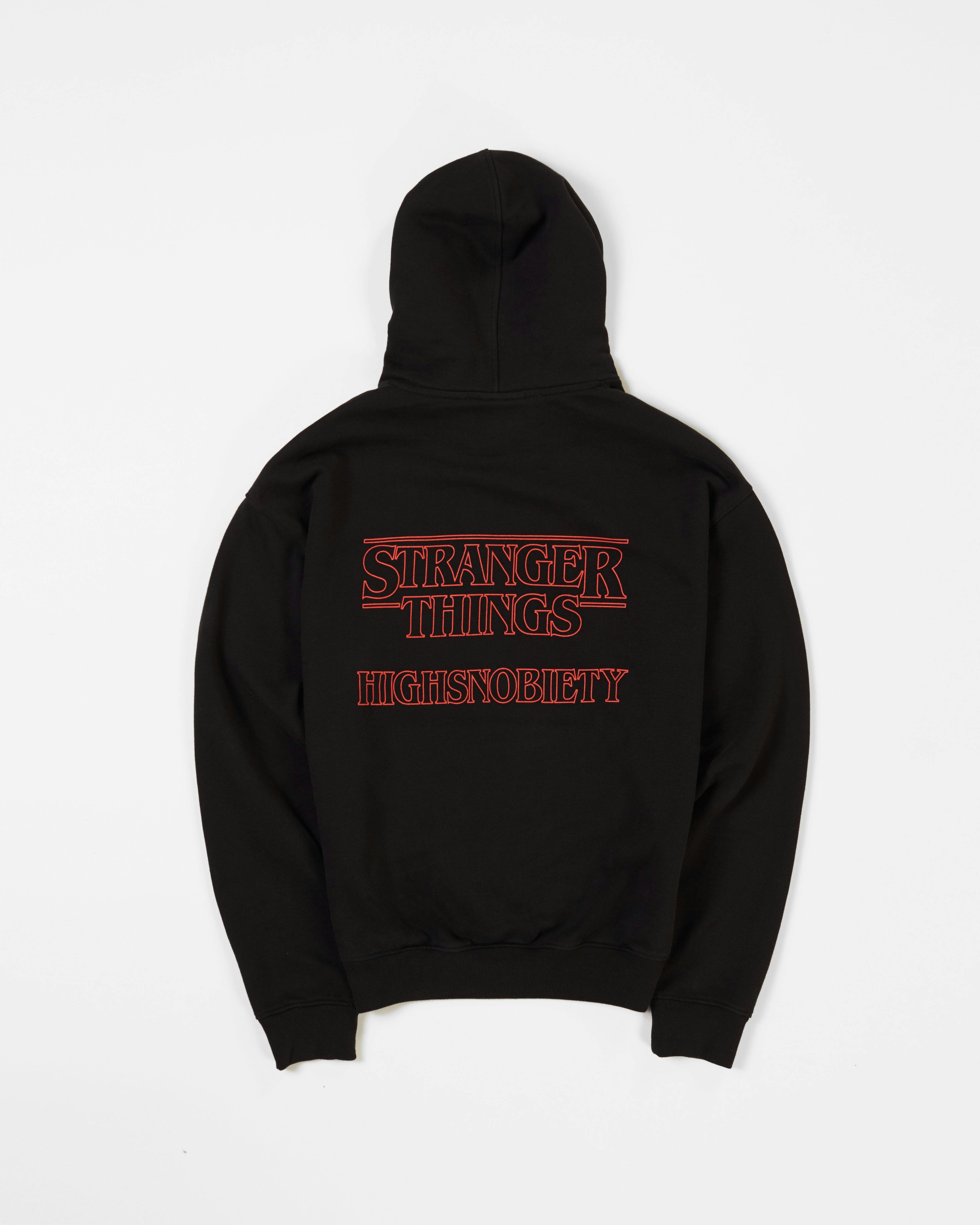 Highsnobiety - Stranger Things Logo Hoodie Black - Clothing - Black - Image 1