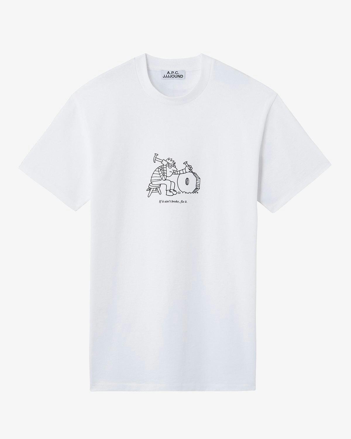 A.P.C. x JJJJound - T-Shirt Rough White - Clothing - White - Image 1