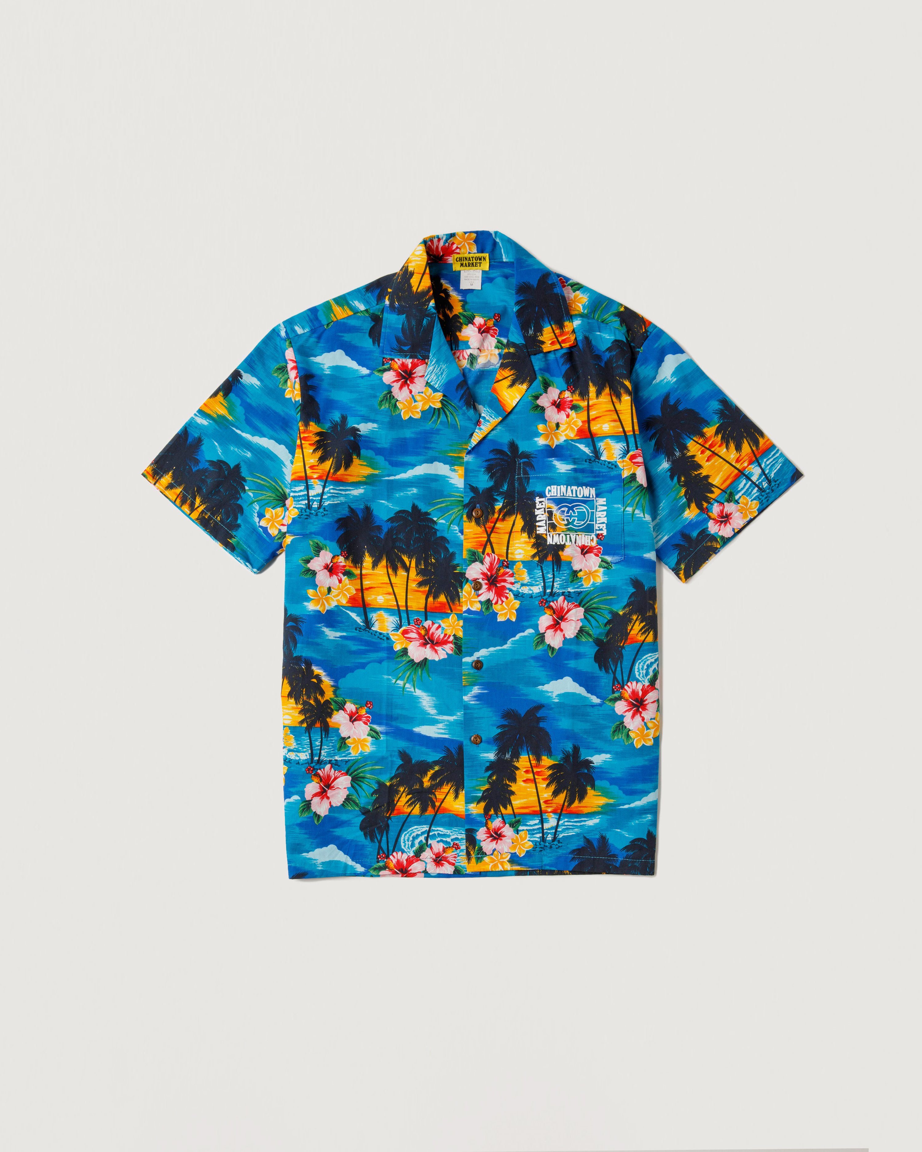 Market - Smiley Hawaiian Shirt Blue - Clothing - Blue - Image 1