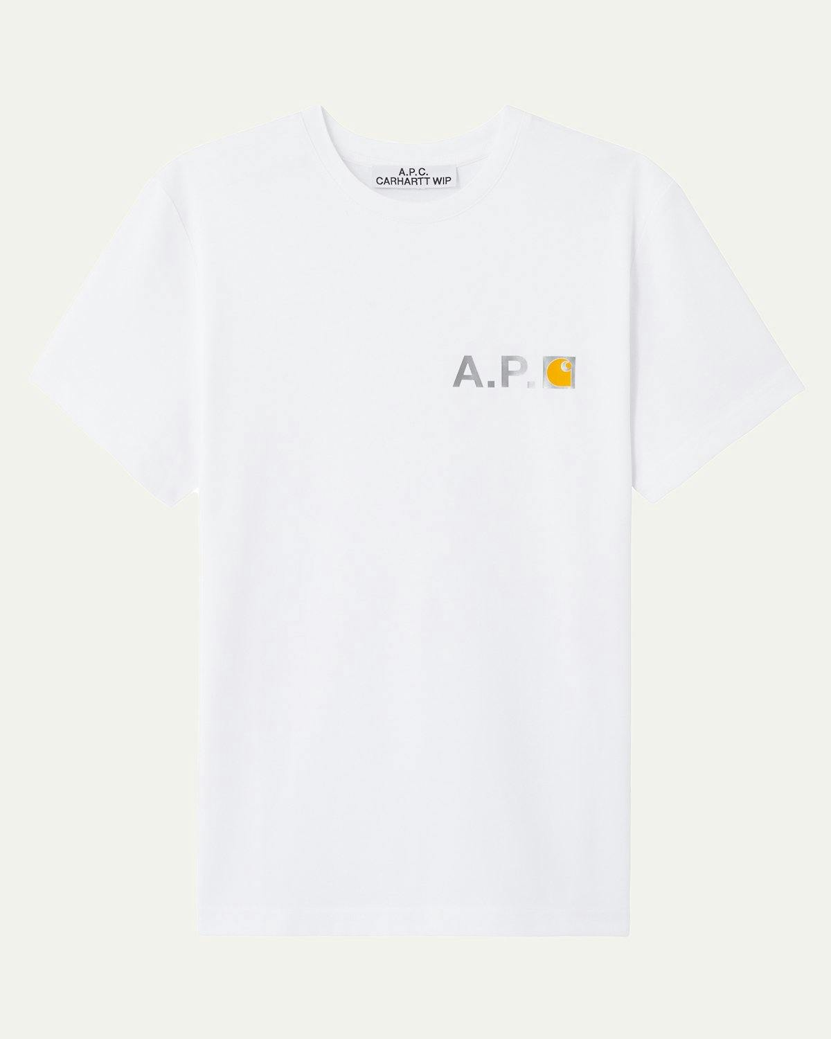 A.P.C. x Carhartt WIP - Fire T-Shirt White - Tops - White - Image 1