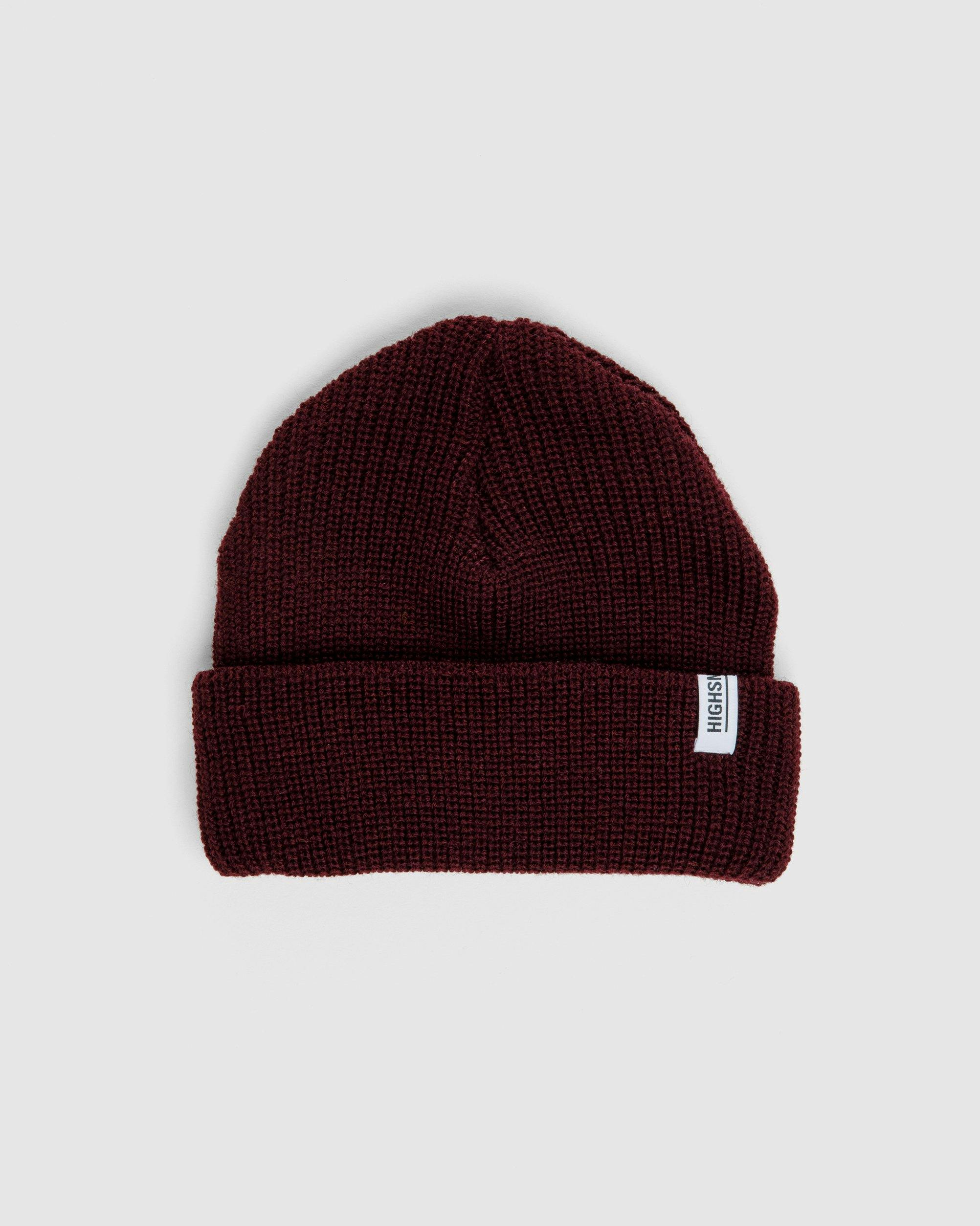 Highsnobiety - Staples Beanie Burgundy - Accessories - Red - Image 1