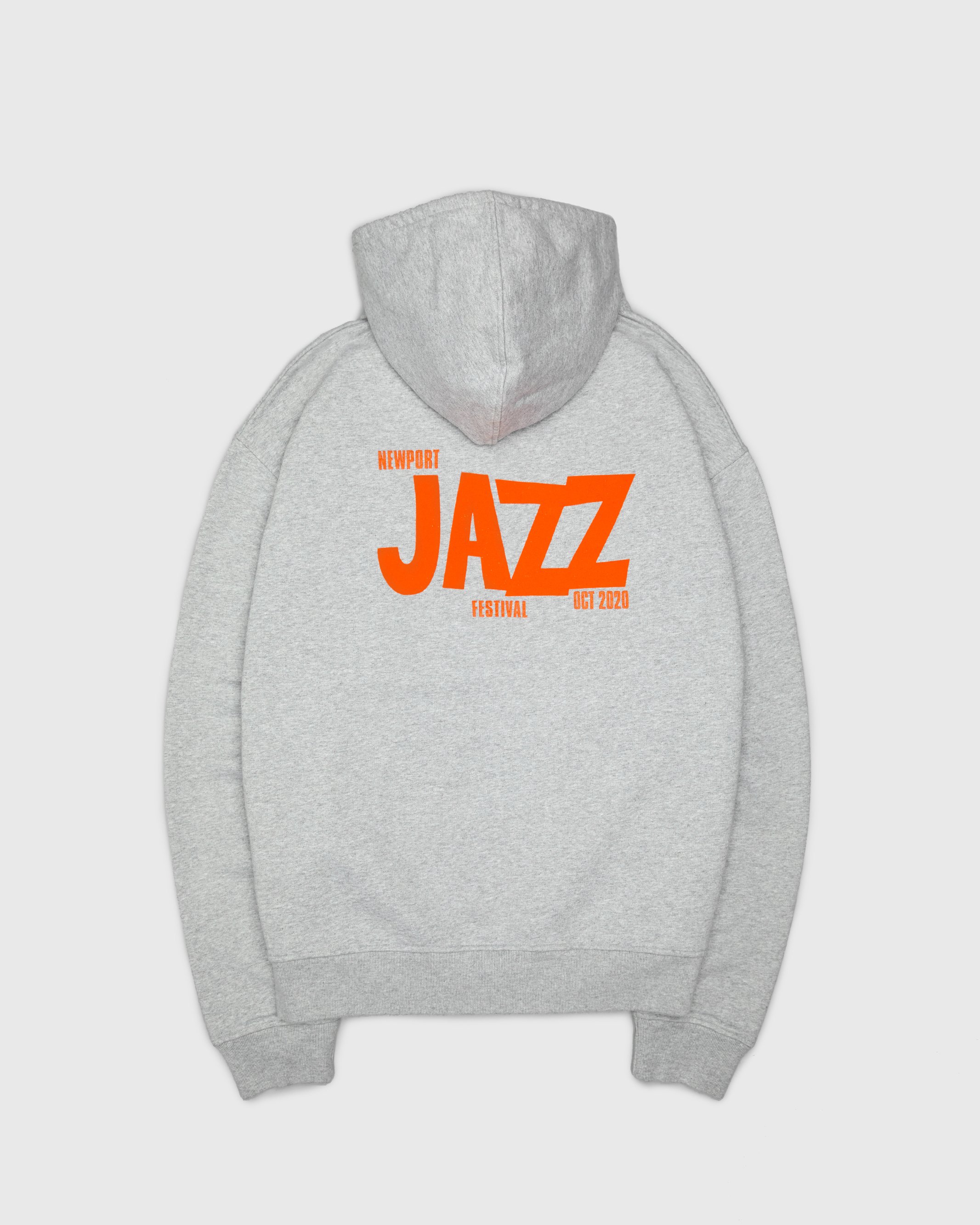 Highsnobiety - Newport Jazz Logo Hoodie Grey - Clothing - Grey - Image 1
