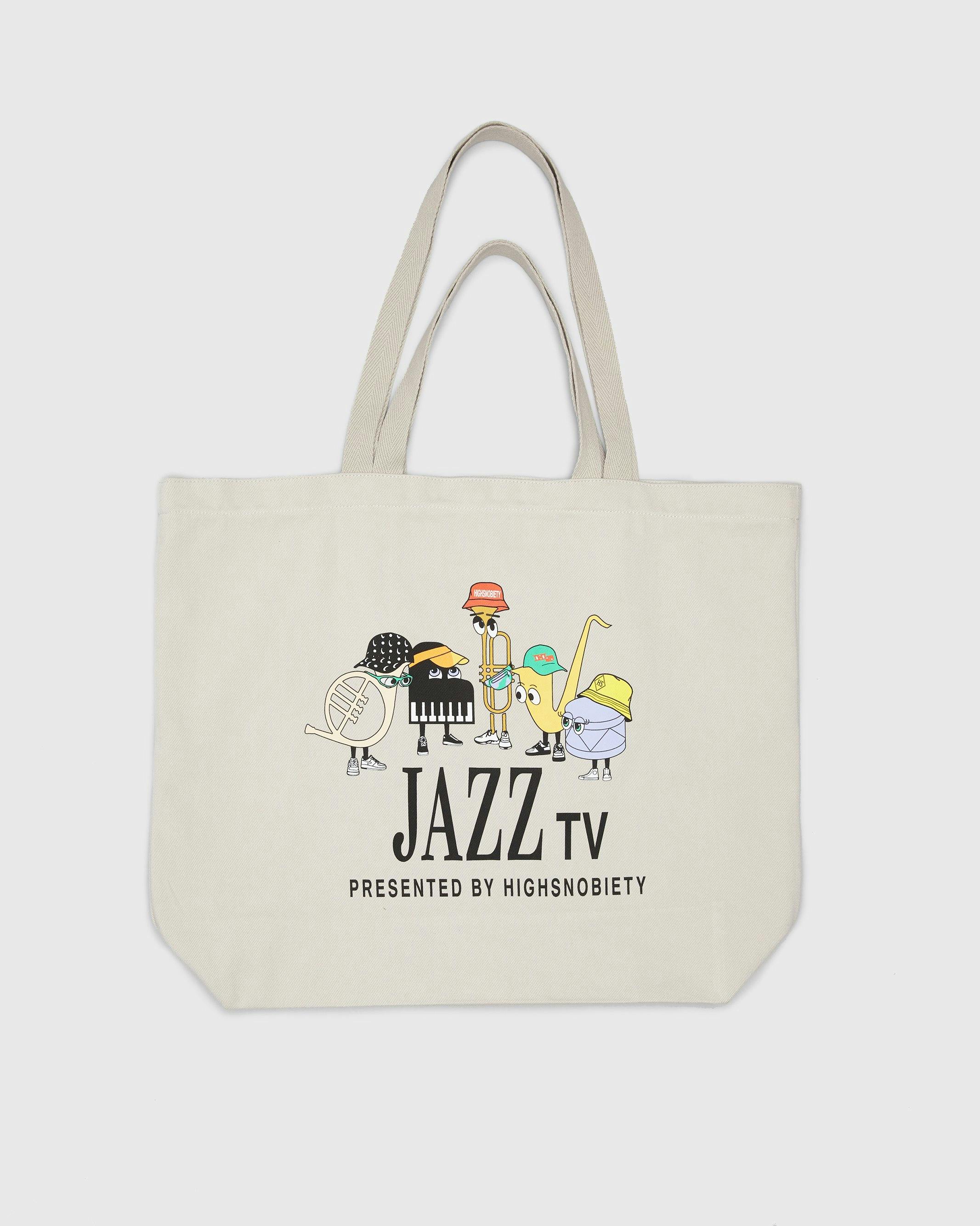 Highsnobiety - Newport Jazz Logo Tote Beige - Accessories - Beige - Image 1