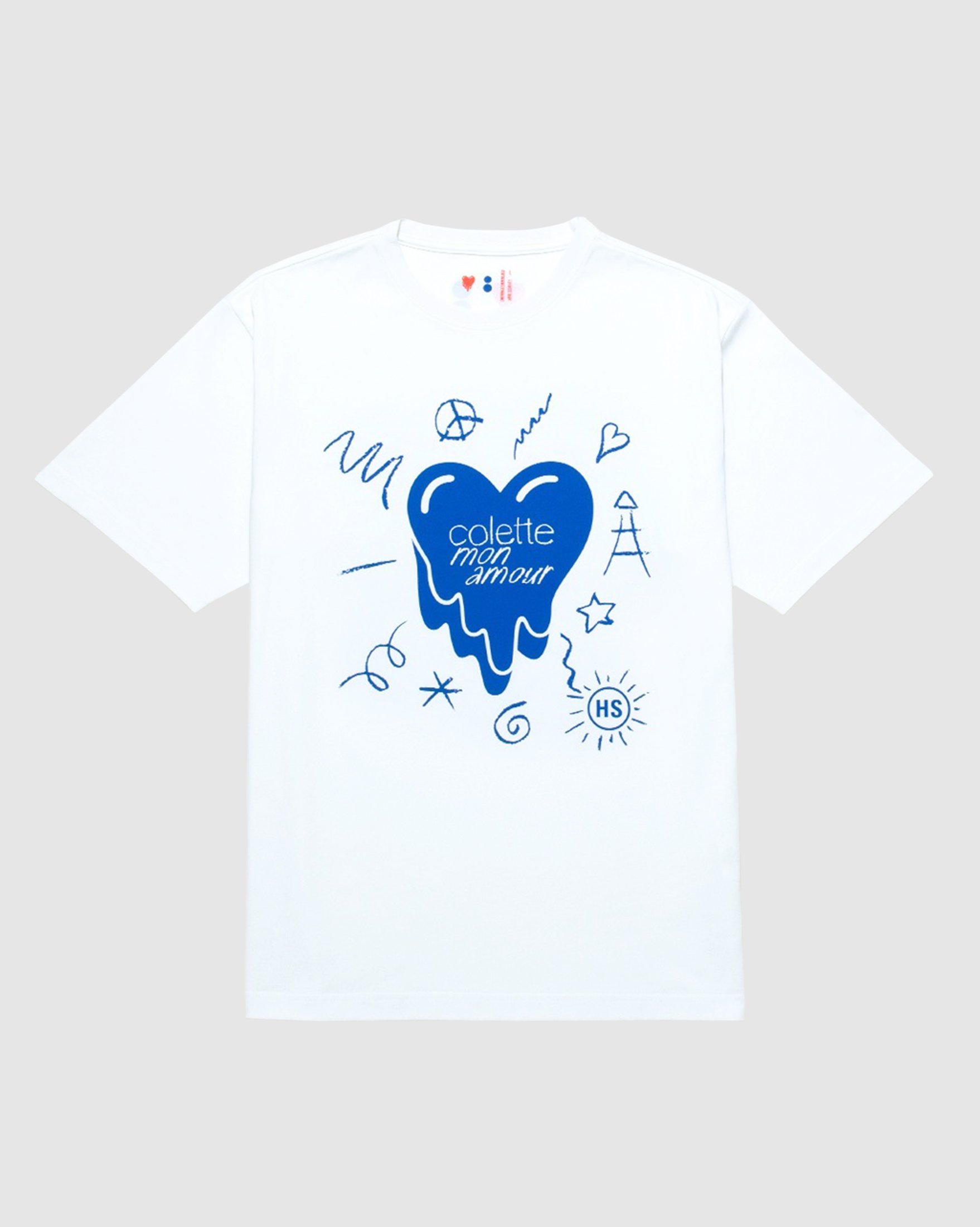 Colette Mon Amour - EU White Heart T-Shirt - Clothing - White - Image 1