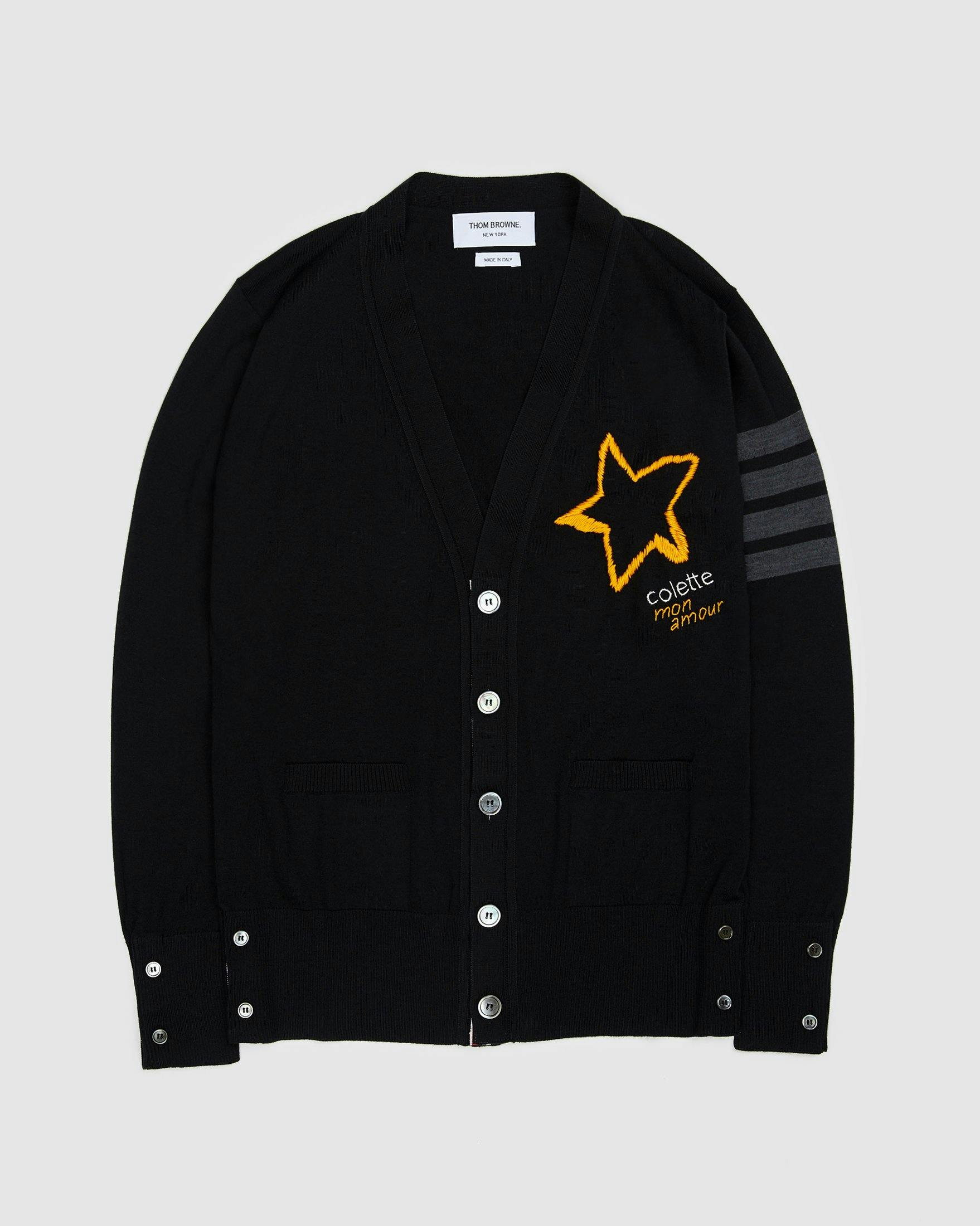 Colette Mon Amour x Thom Browne - Black Star Cardigan - Clothing - Black - Image 1