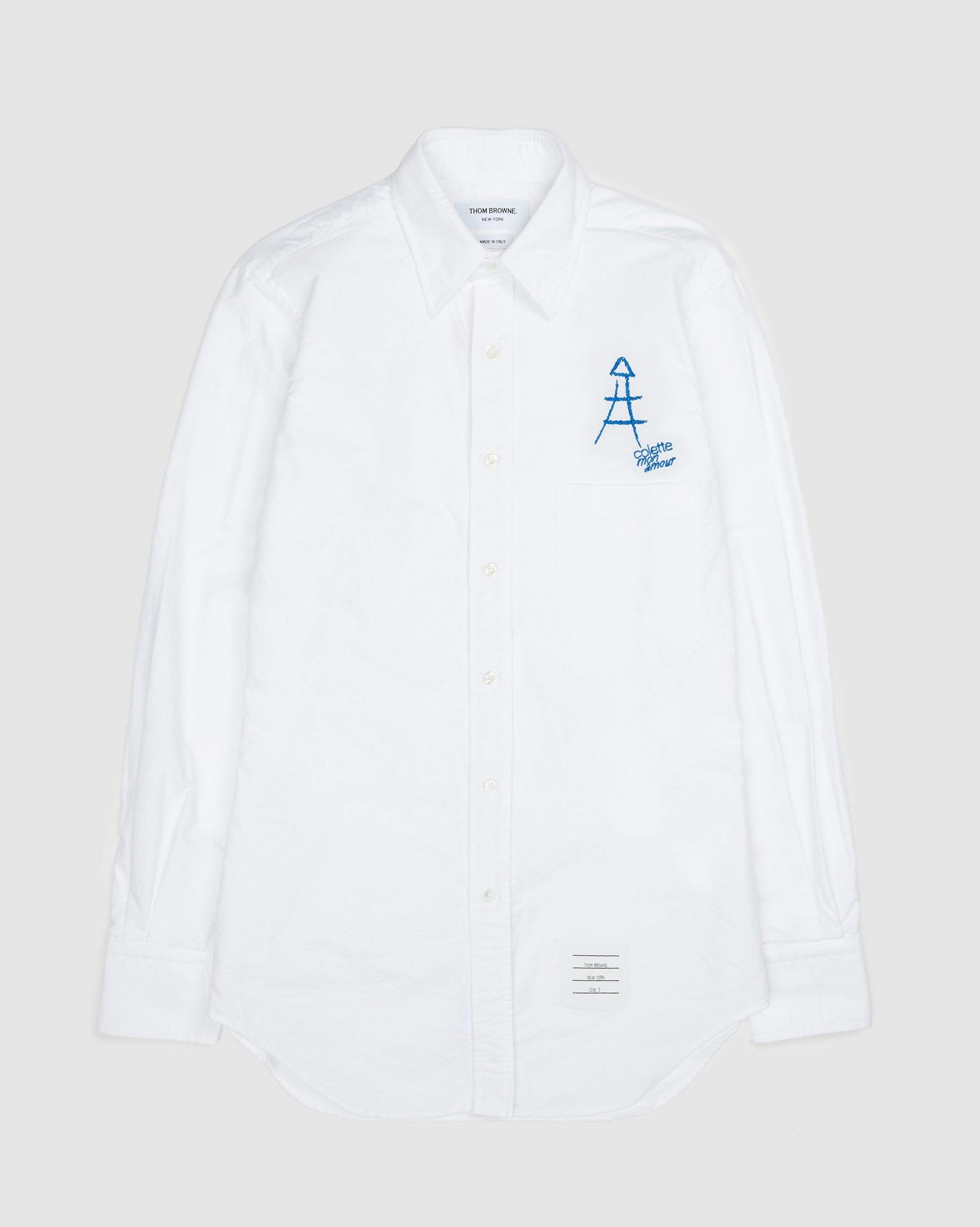 Colette Mon Amour x Thom Browne - White Eiffel Classic Shirt - Clothing - White - Image 1