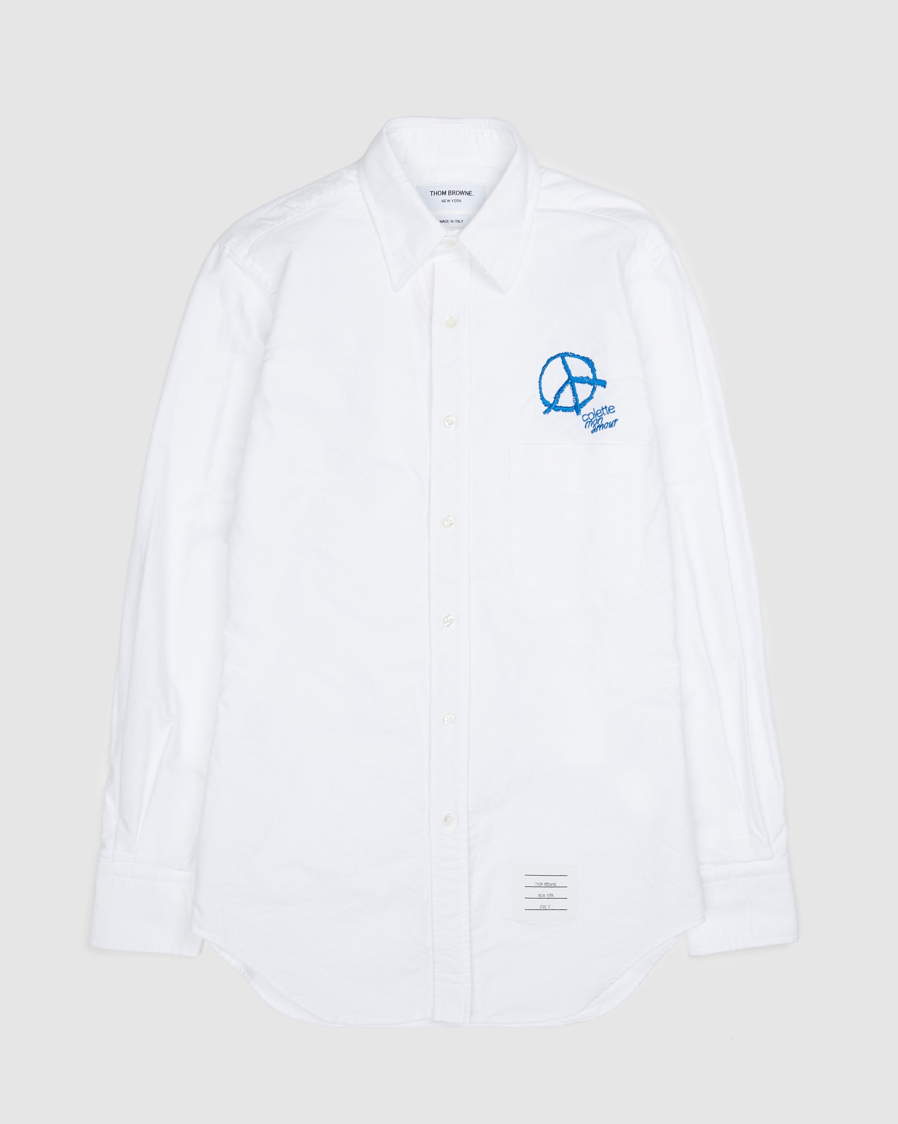 Colette Mon Amour x Thom Browne - White Peace Classic Shirt - Clothing - White - Image 1
