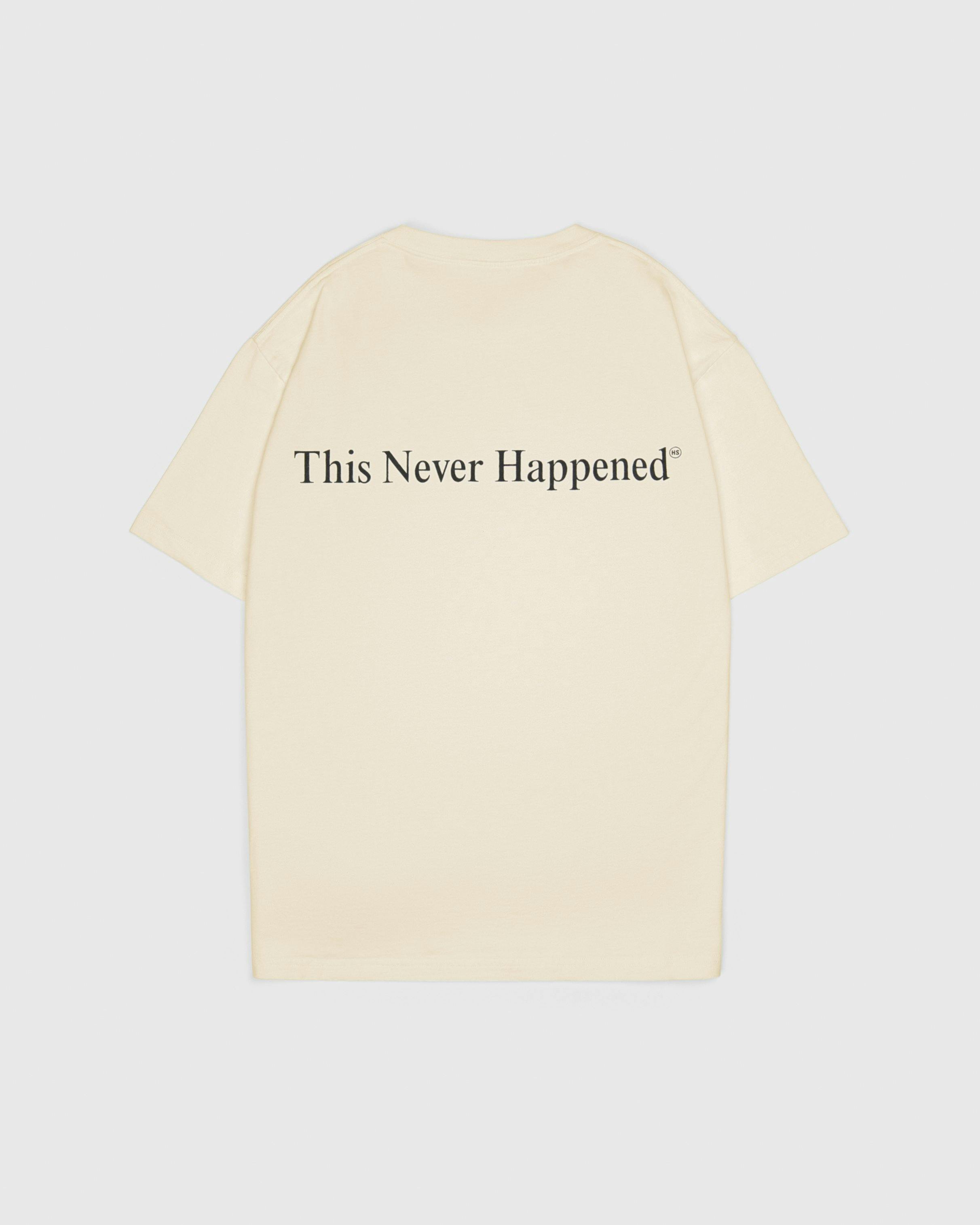 Highsnobiety - This Never Happened 2020 T-Shirt Eggshell - Clothing - Beige - Image 1