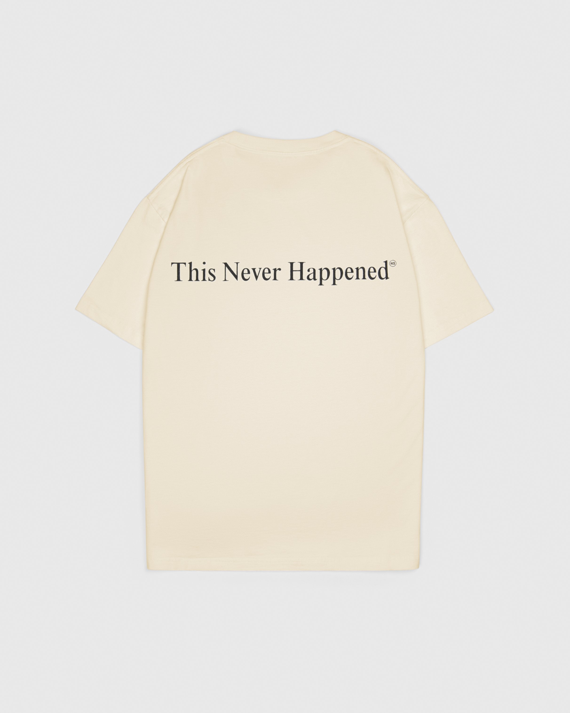 Highsnobiety - This Never Happened 2020 T-Shirt Eggshell - Clothing - Beige - Image 1