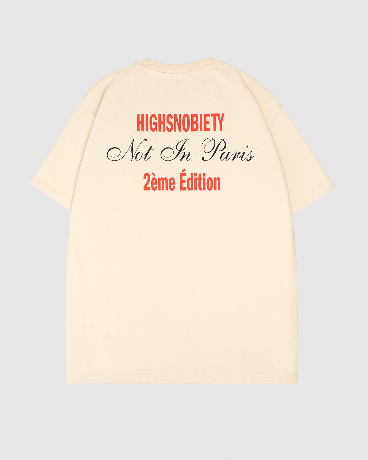 Highsnobiety - Not In Paris Eiffel Tower T-Shirt Eggshell - Clothing - Beige - Image 1