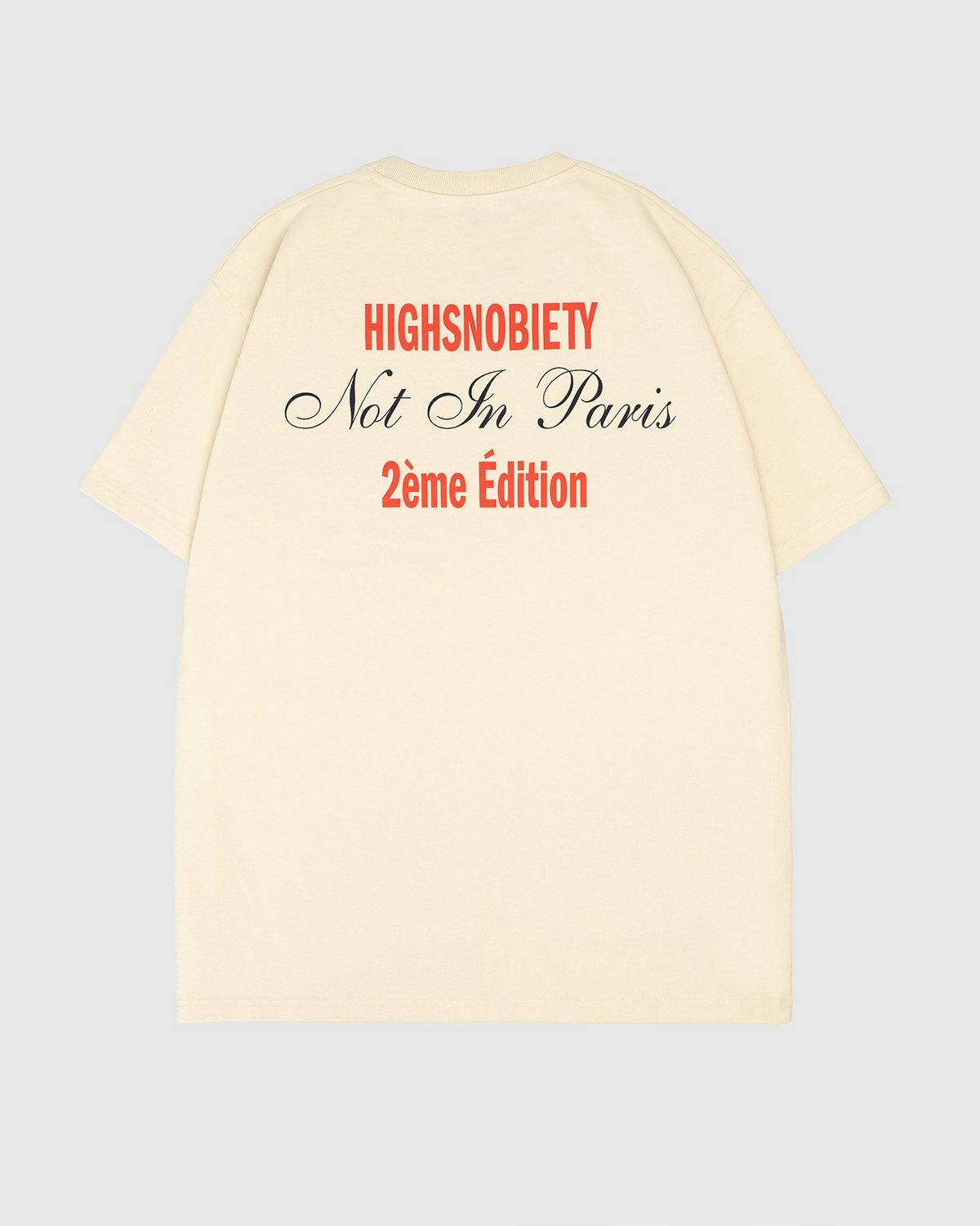 Highsnobiety - Not In Paris Eiffel Tower T-Shirt Eggshell - Clothing - Beige - Image 1