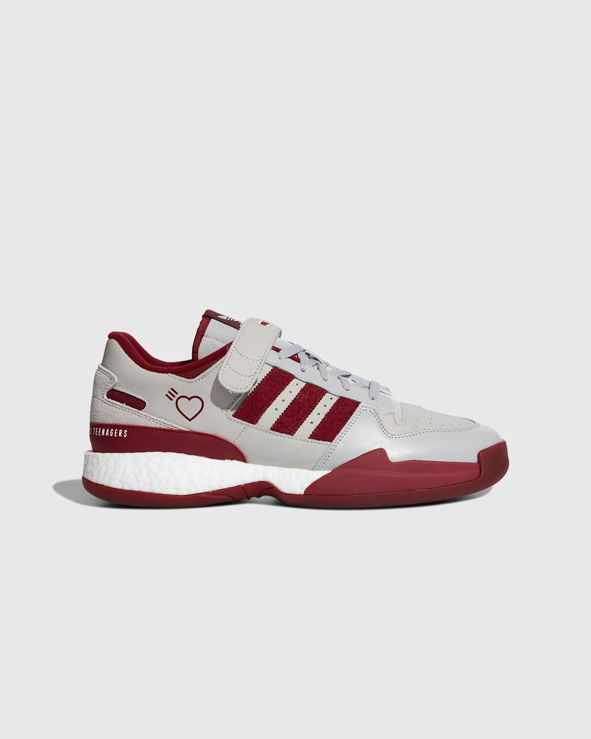 adidas Originals x Human Made - Forum Low Burgundy - Footwear - Grey - Image 1