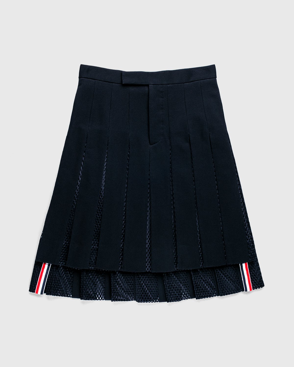 Thom Browne x Highsnobiety - Women’s Pleated Mesh Skirt Black - Clothing - Black - Image 1