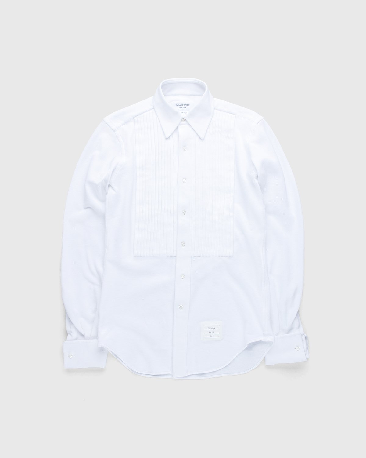 Thom Browne x Highsnobiety - Men's Pique Ruffled-Bib Tux Shirt White - Clothing - White - Image 1