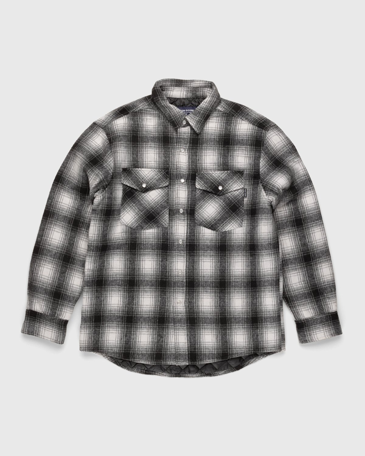 Noon Goons - Tahoe Quilted Flannel Grey - Clothing - Grey - Image 1