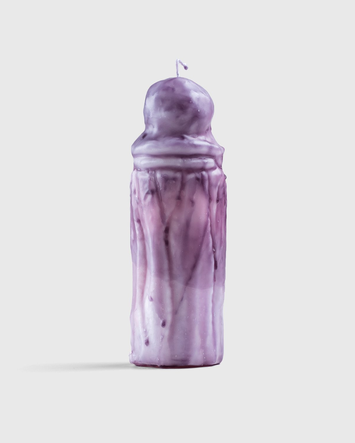 Laura Welker - Hand Carved Wax Candle Purple - Lifestyle - Purple - Image 1