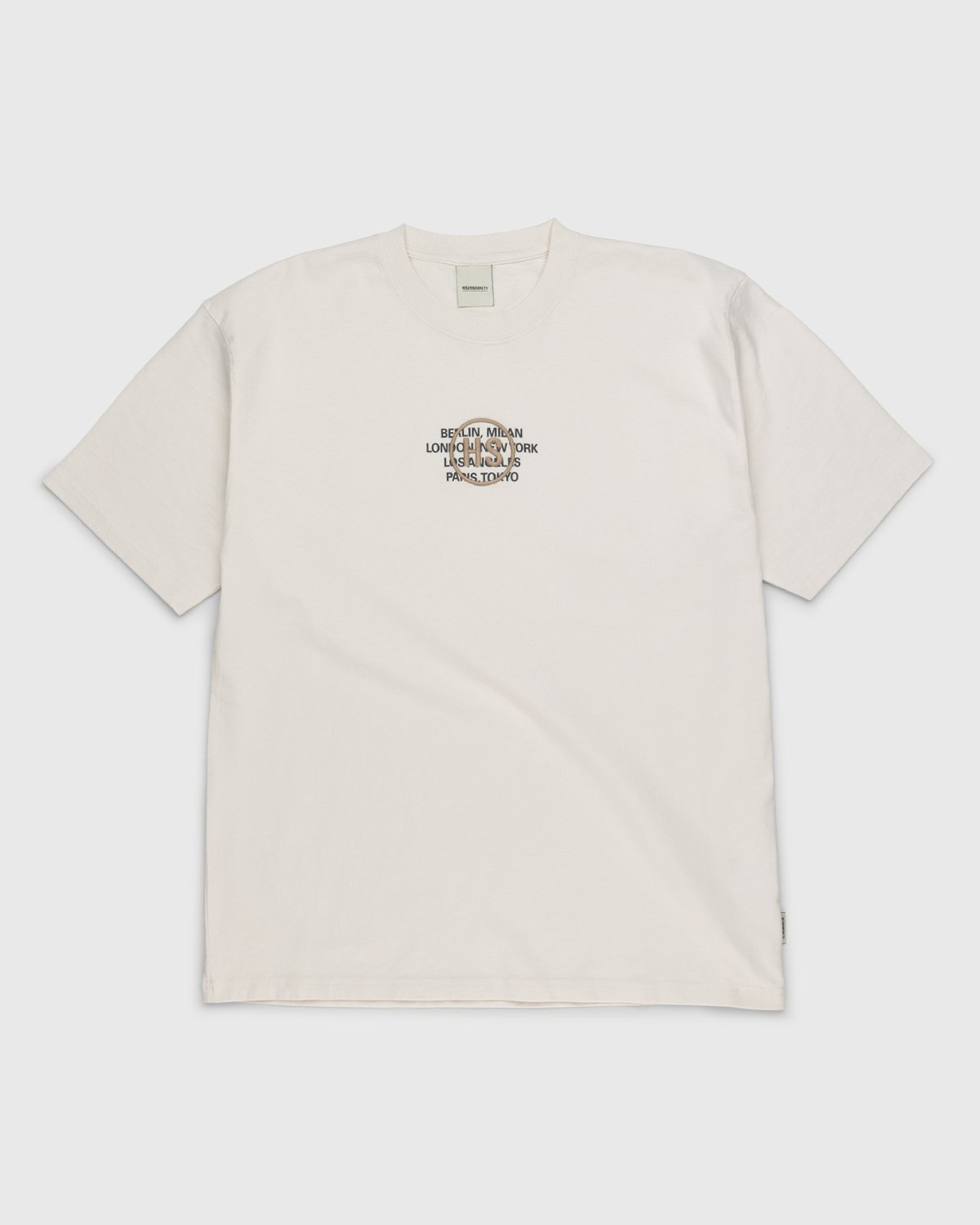 Highsnobiety - Logo T-Shirt Natural - Clothing - Beige - Image 1