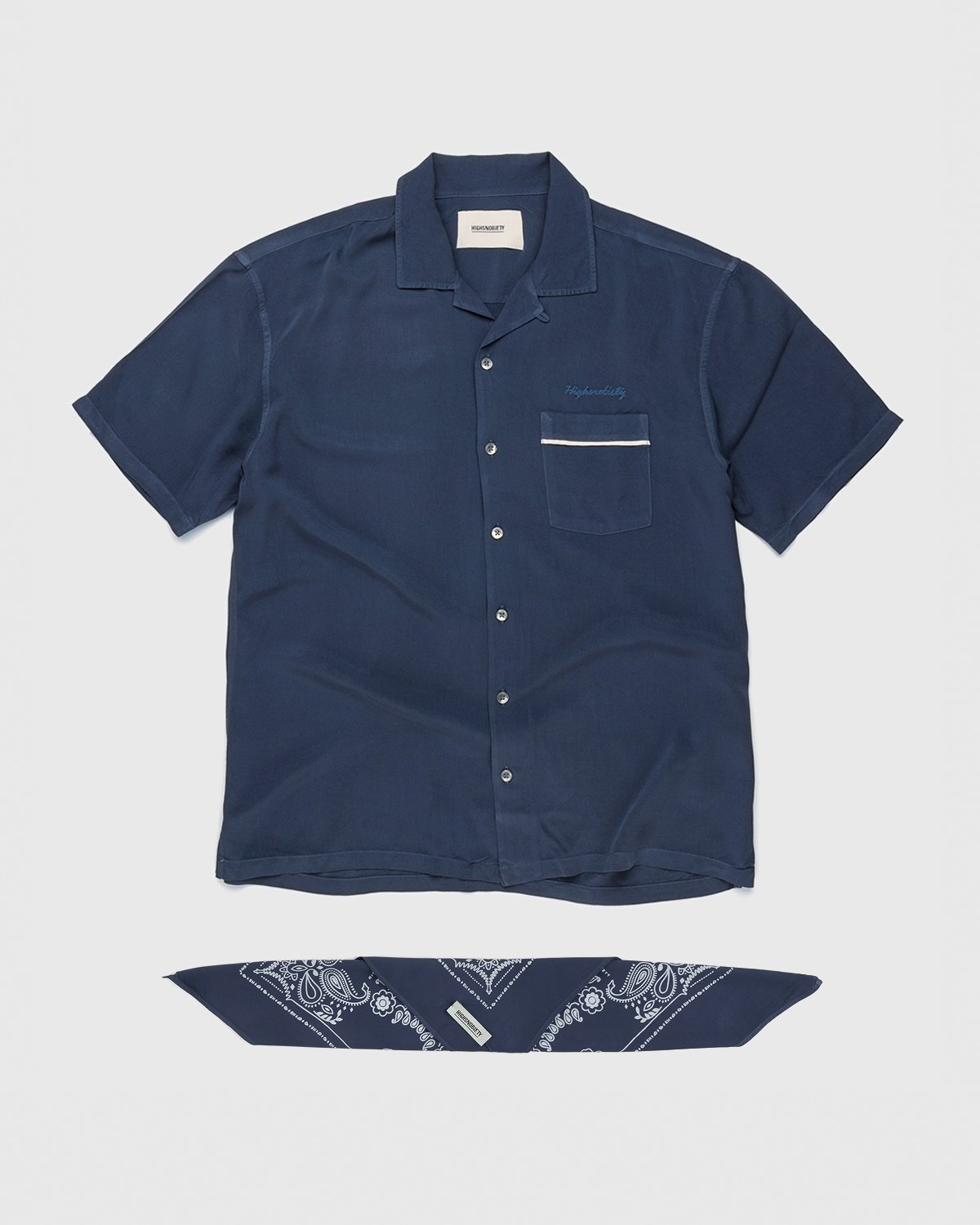 Highsnobiety - Bowling Shirt Navy - Clothing - Blue - Image 1