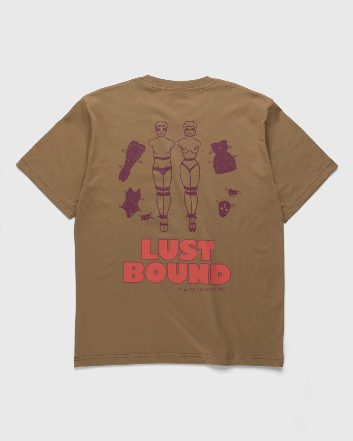 Carne Bollente - Lust Bound T-Shirt Brown - Clothing - Brown - Image 1