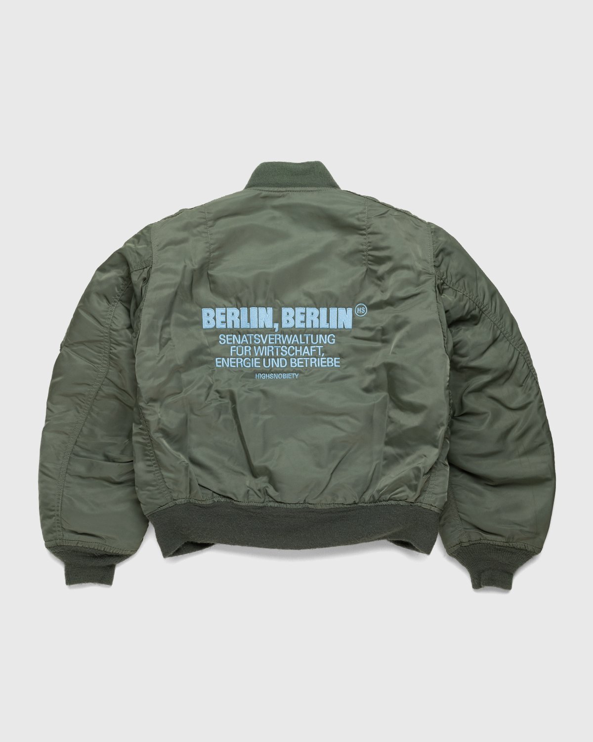 Highsnobiety - Berlin Berlin Embroidered Vintage MA-1 Green - Clothing - Green - Image 1