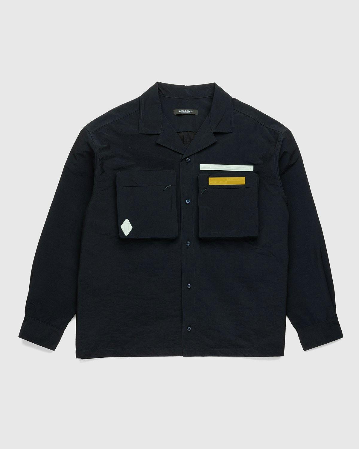A-Cold-Wall* - Cuban Collar Shirt Navy - Clothing - Blue - Image 1