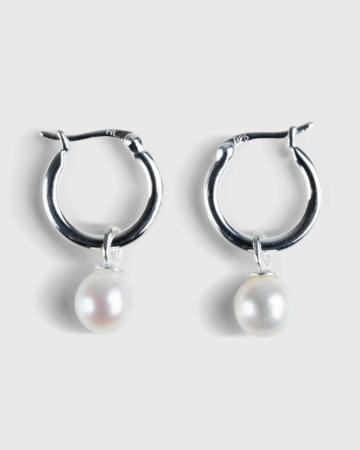 Hatton Labs - Pearl Hoop Earrings - Accessories - White - Image 1