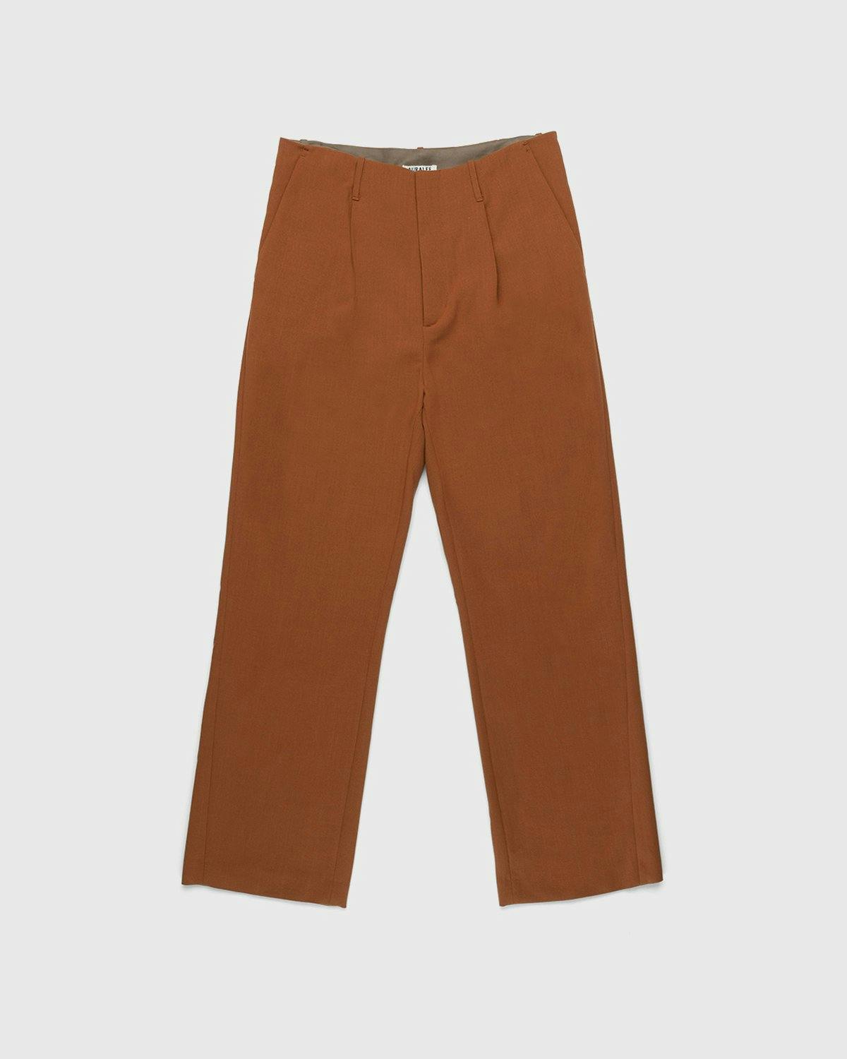Auralee - Ultra-Fine Wool Pants Dark Orange - Clothing - Orange - Image 1