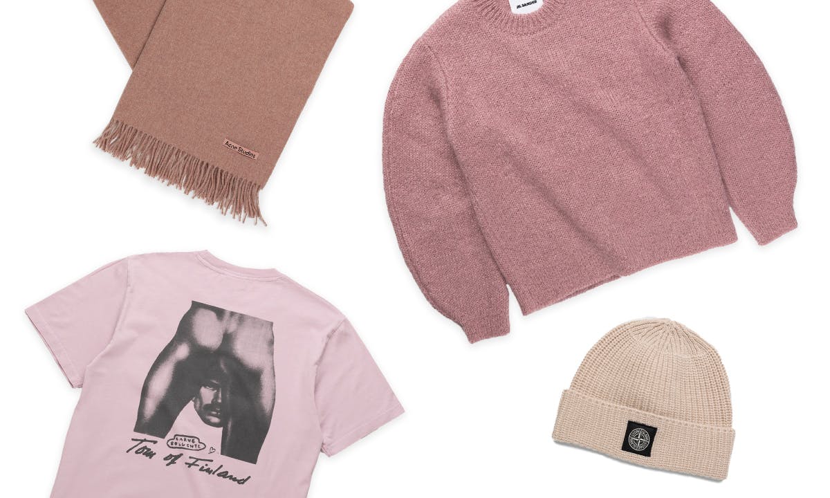 pink clothing collage