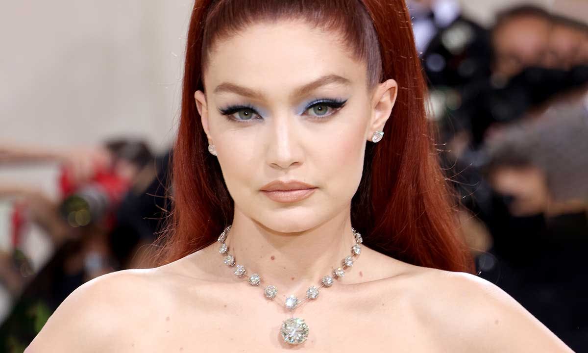 gigi hadid met gala jacob co outfit dress prada diamond