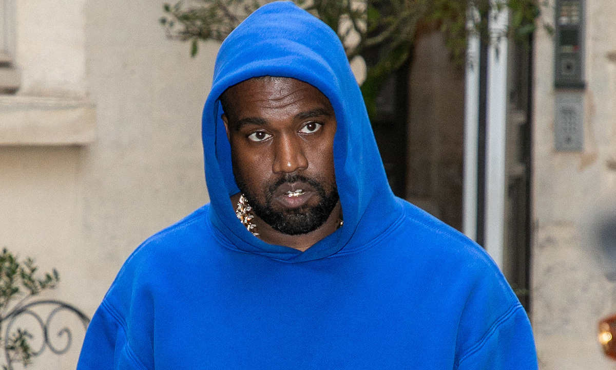 kanye west blue hoodie