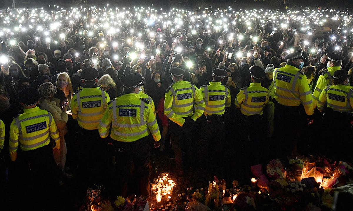 The Sarah Everard vigil in London