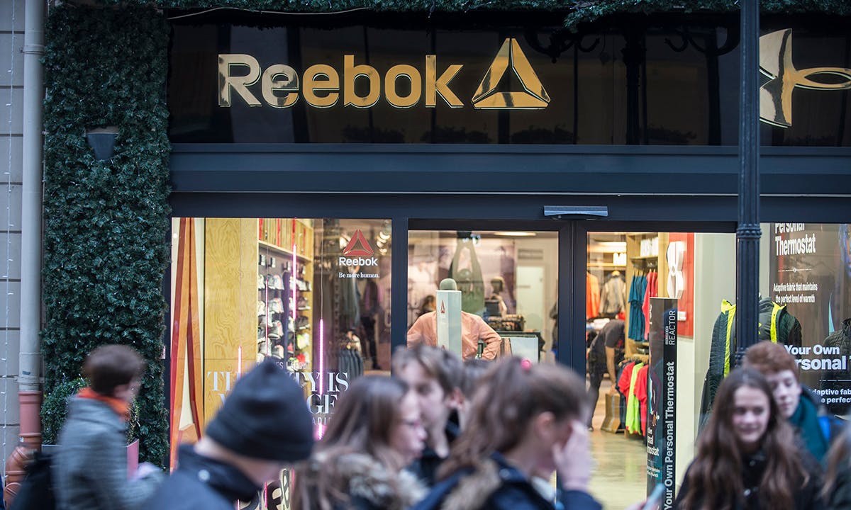 Reebok store sign