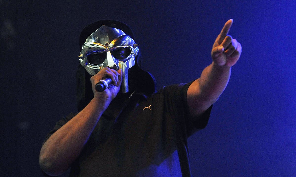 MF Doom performs live on stage