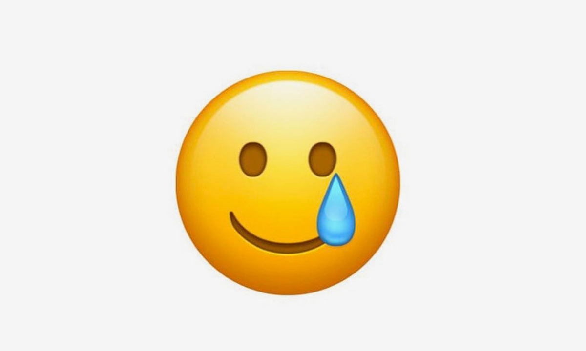Apple Cry Smile Emoji