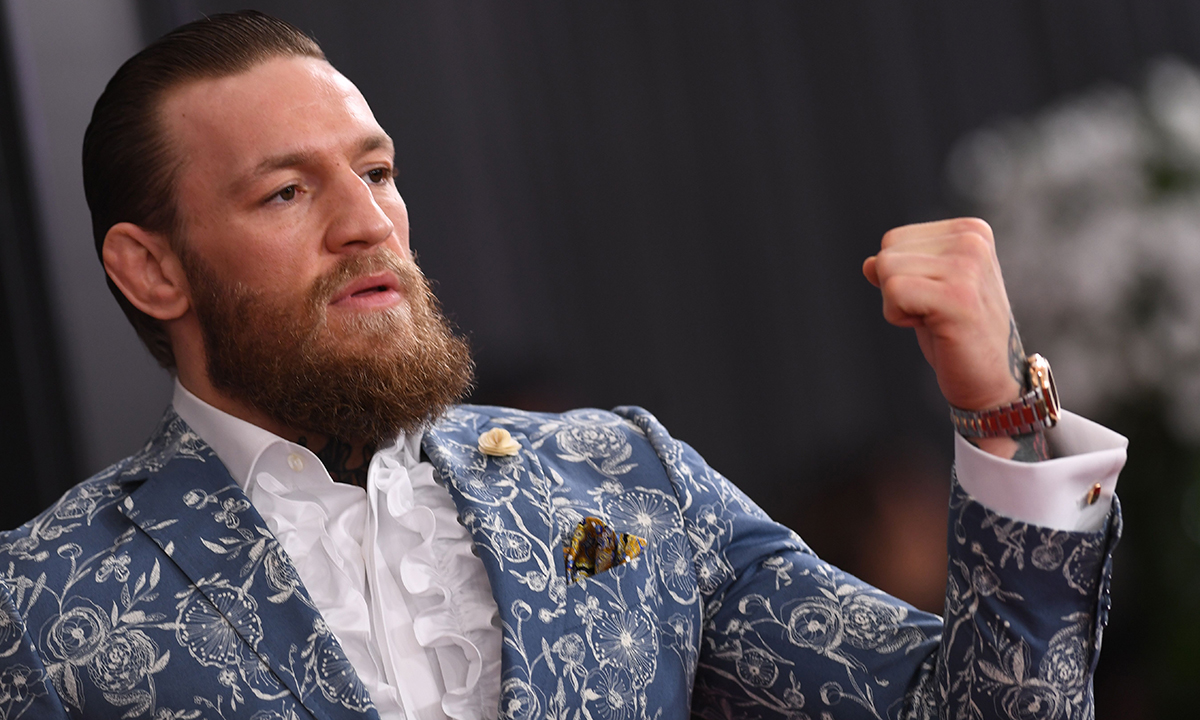 Conor McGregor arrives for the 62nd Annual Grammy Awards