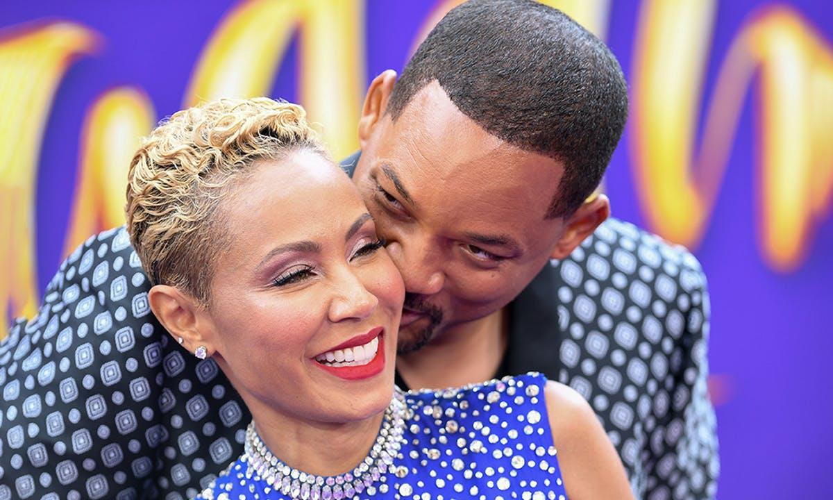 Will Smith and his wife actress Jada Pinkett Smith attend the World Premiere of Disneys Aladdin