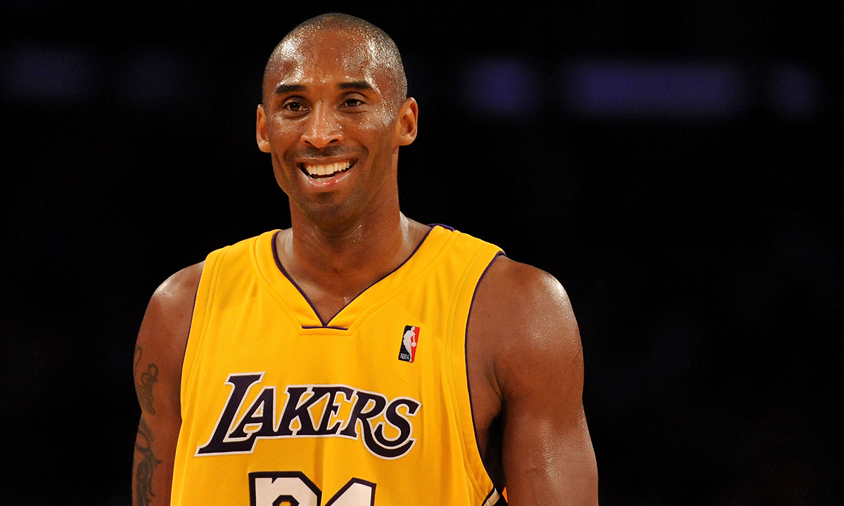 Kobe Bryant Lakers smiling