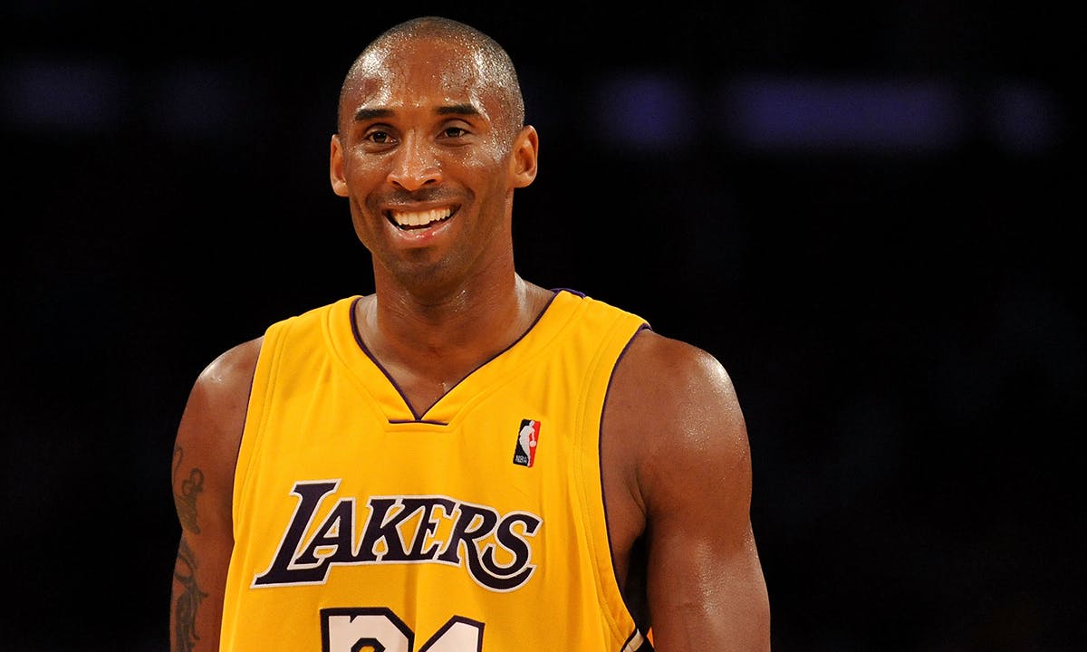 Kobe Bryant Lakers smiling