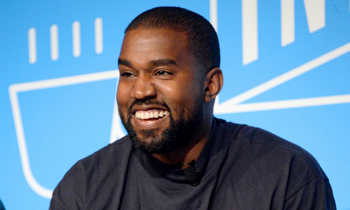 Kanye West smiling
