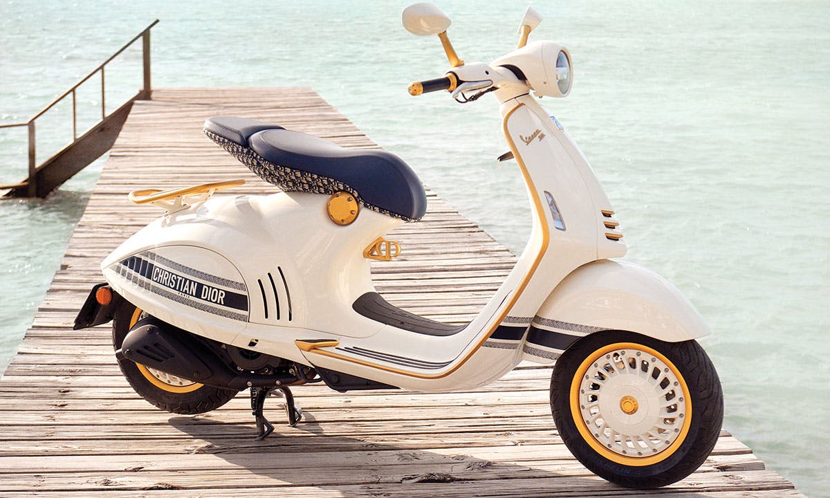 Dior x Vespa scooter