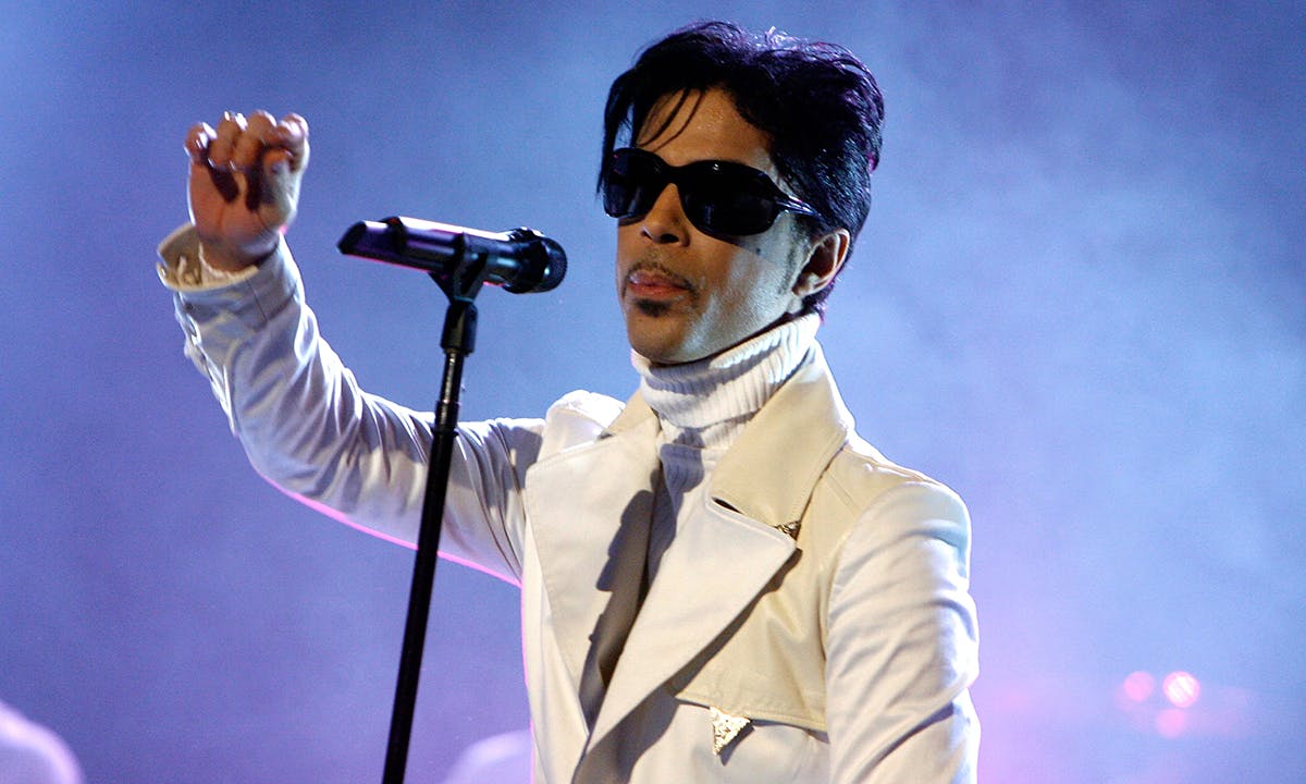 Prince performing