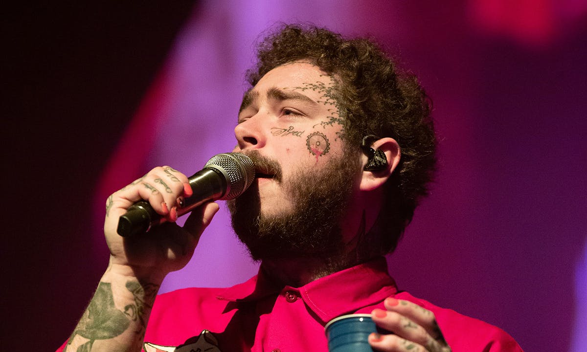 Post Malone performing