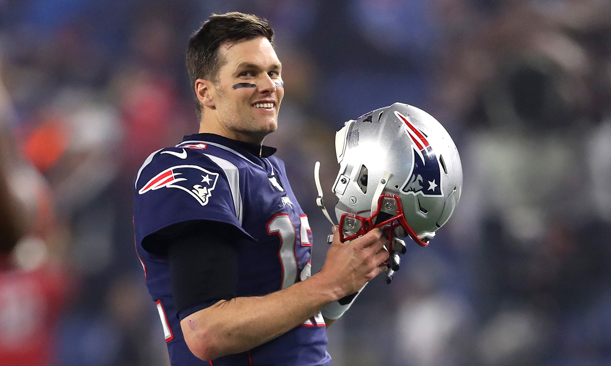 Tom Brady smiling Patriots