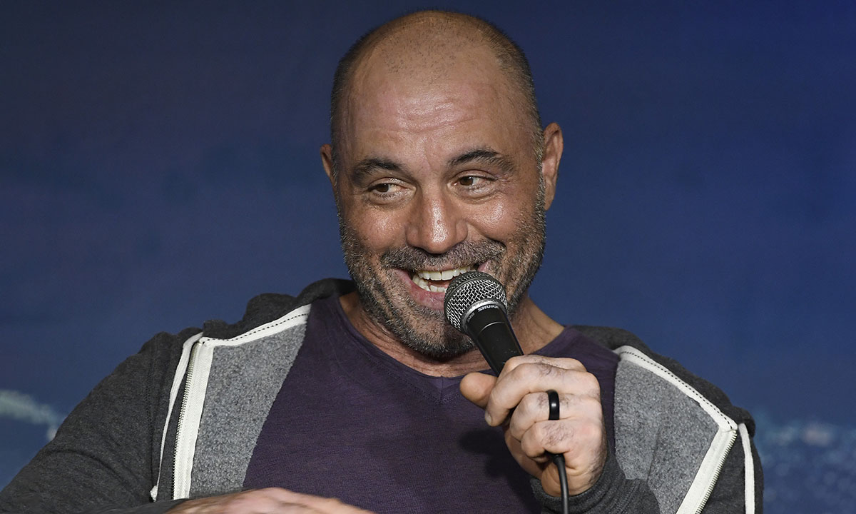 Comedian Joe Rogan performs during his appearance at The Ice House Comedy Clu
