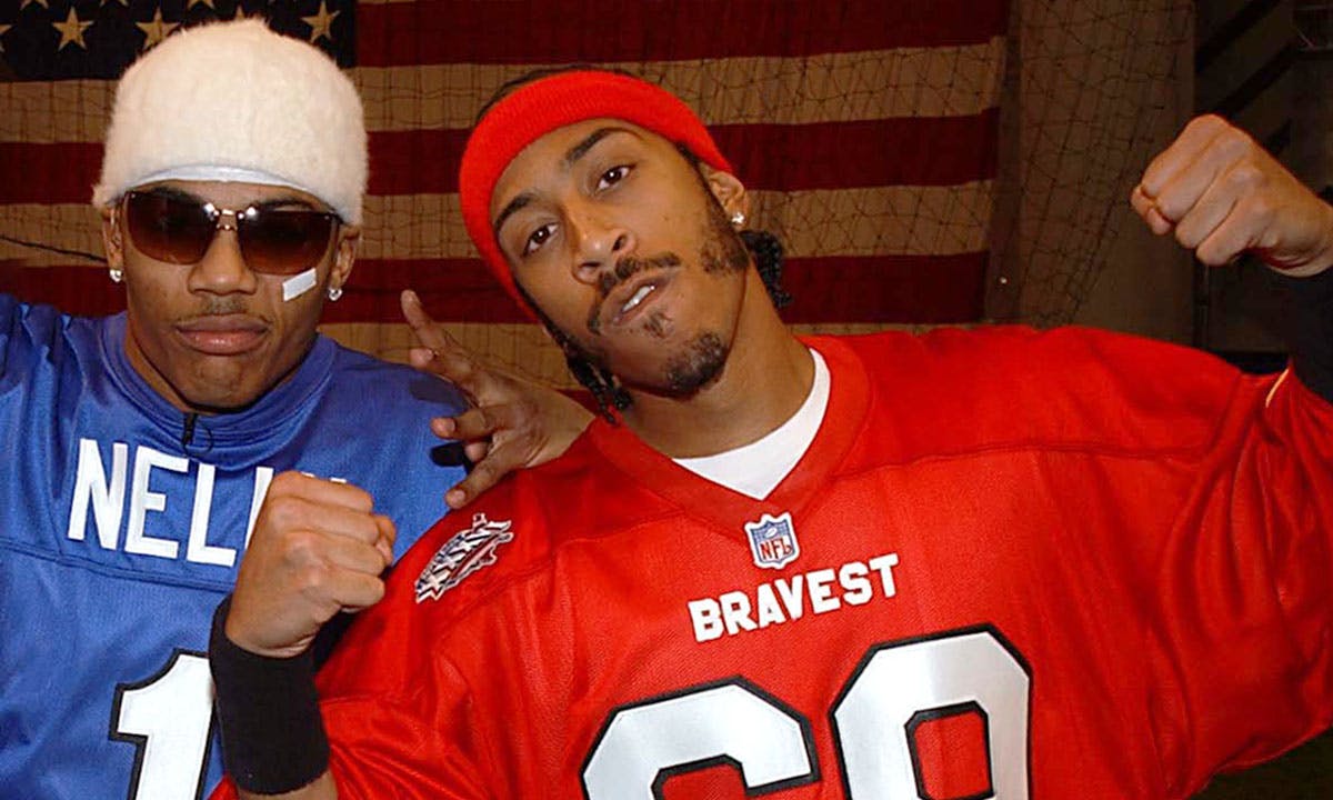 Nelly & Ludacris during Super Bowl XXXVI