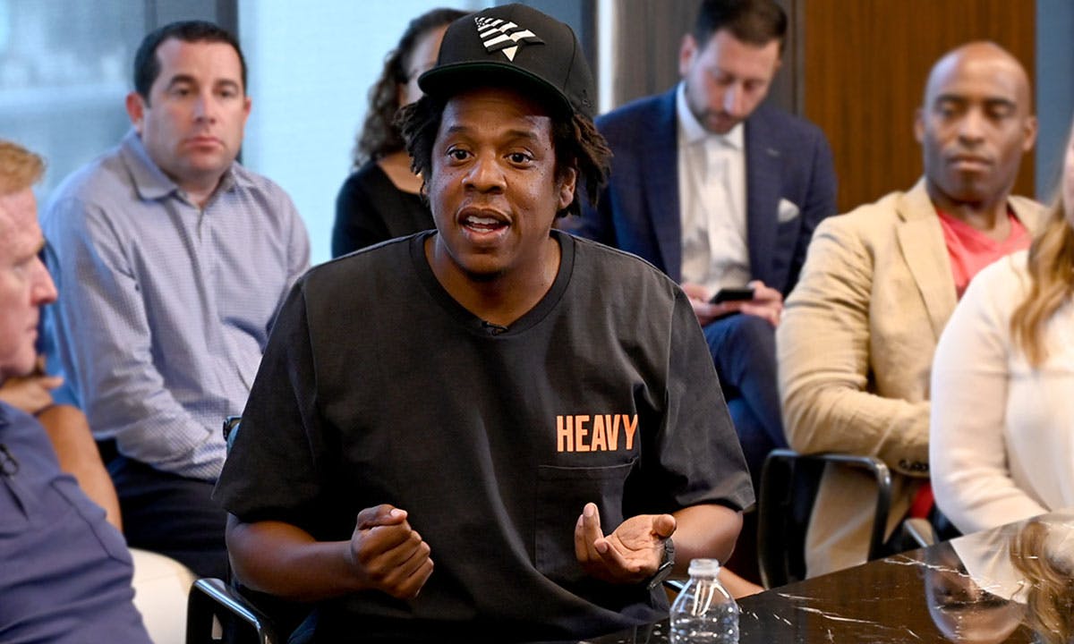 Jay Z at the Roc Nation and NFL Partnership Announcement