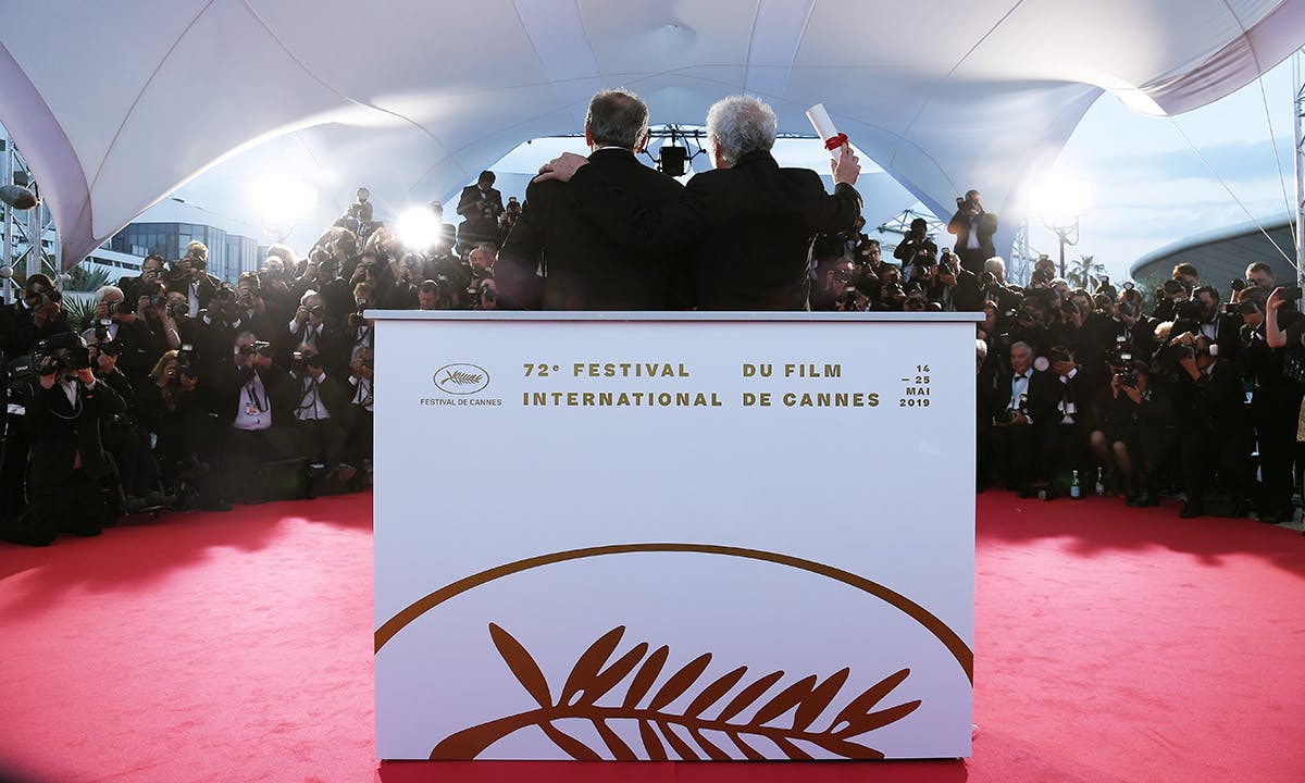 Jean-Pierre Dardenne and Luc Dardenne pose at Cannes Film Festival