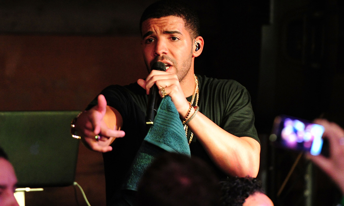 Drake performs at the Bing Bar in 2012